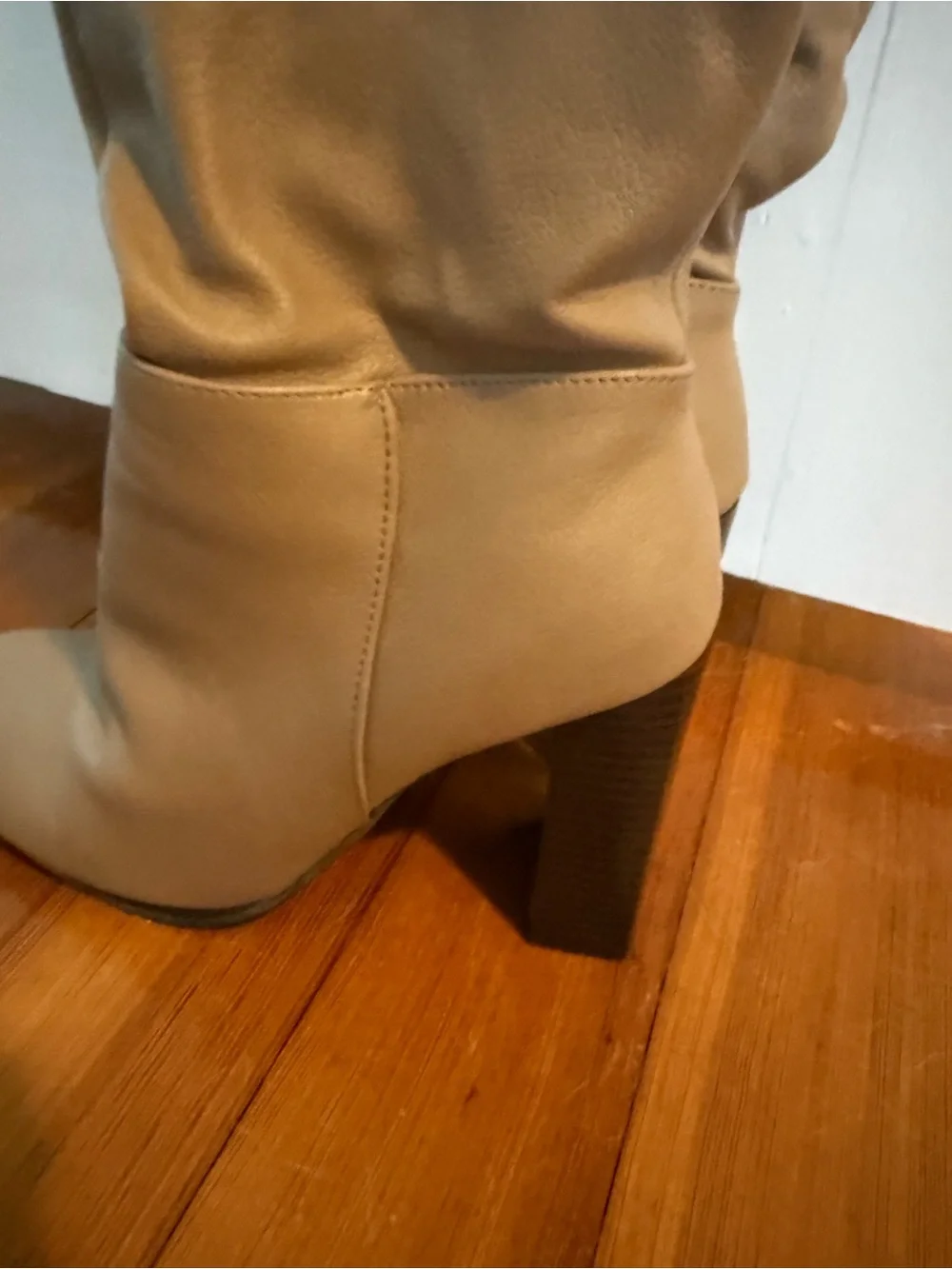 JustFab High Nude Boots